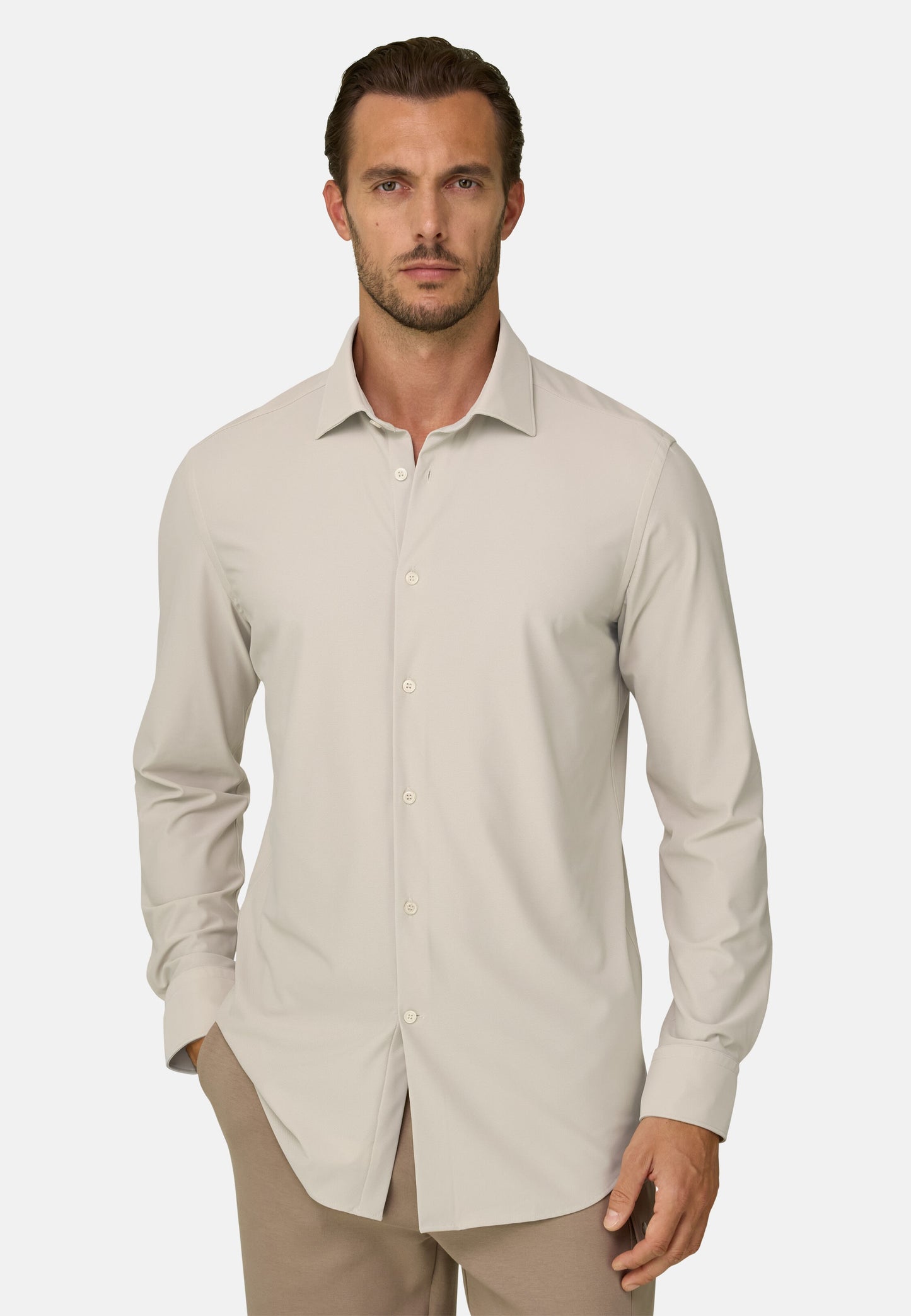 Рубашка приталенного кроя (slim fit) из эластичного нейлона B Tech