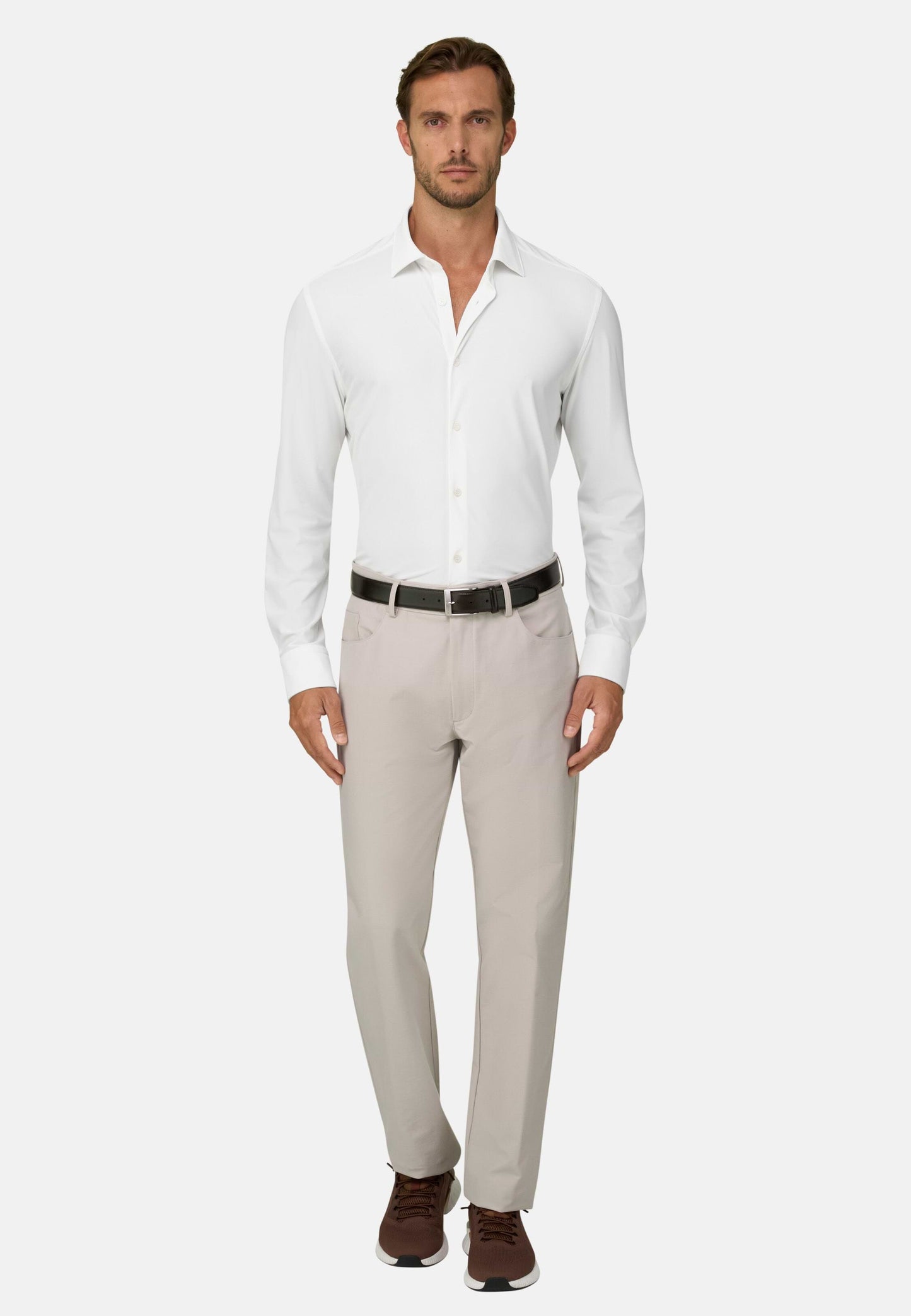 Рубашка приталенного кроя (slim fit) из эластичного нейлона B Tech