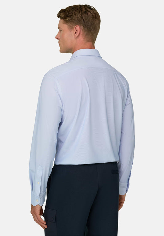 Рубашка приталенного кроя (slim fit) из эластичного нейлона B Tech с микроузором