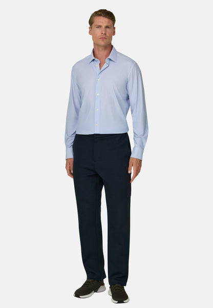Рубашка приталенного кроя (slim fit) из эластичного нейлона B Tech с микроузором