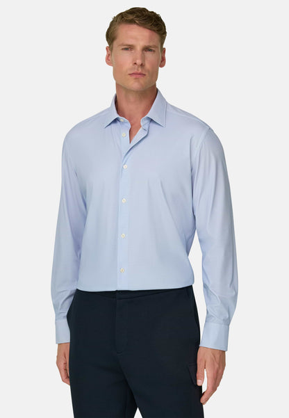 Рубашка приталенного кроя (slim fit) из эластичного нейлона B Tech с микроузором